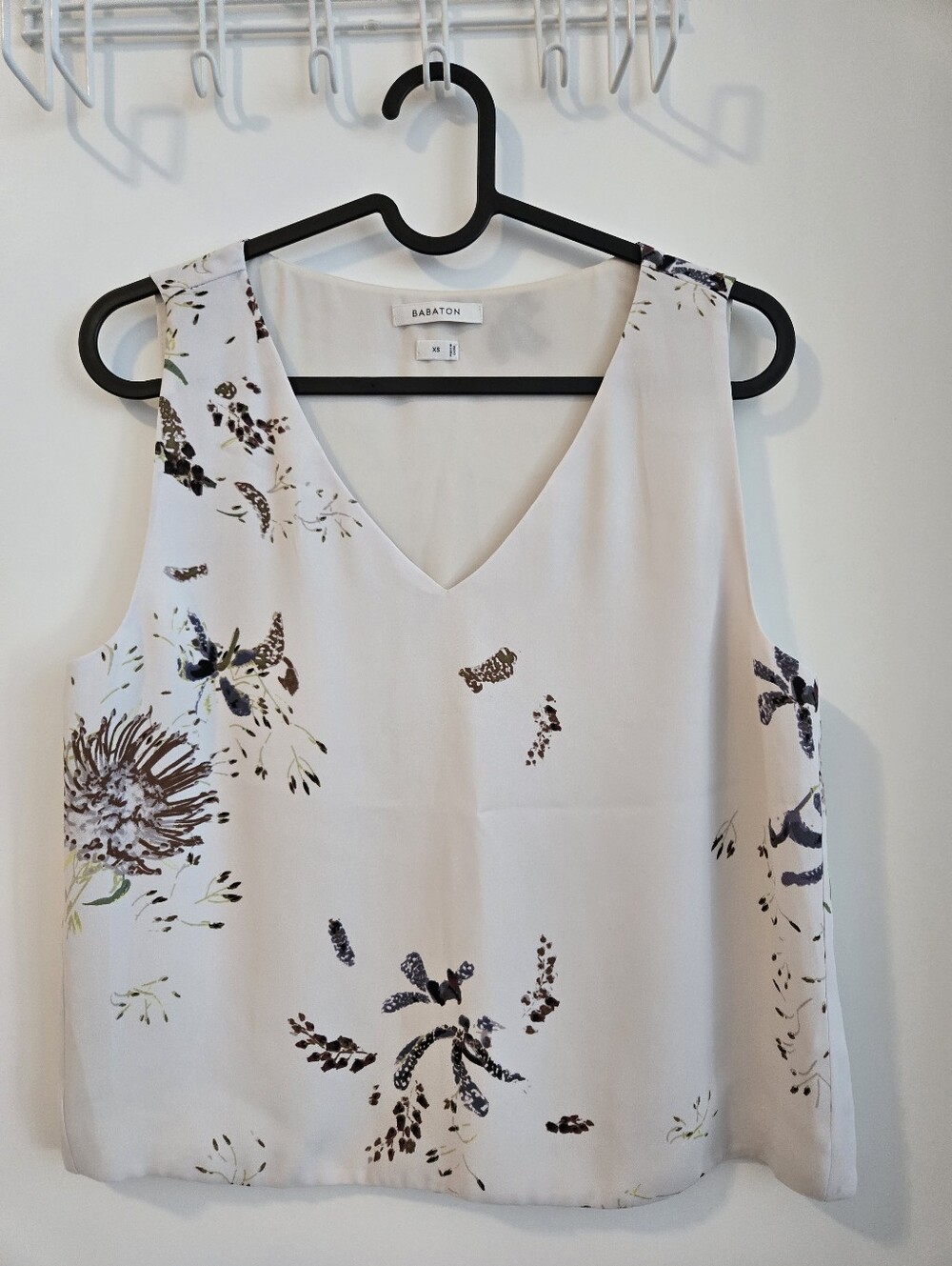 Babaton Murphy Blouse Cream Floral V-Neck Blouse